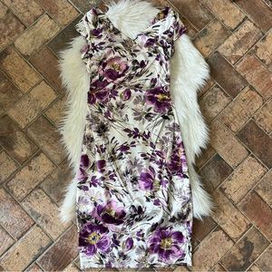 [Maggy London] Floral Print MIDI Dress - Size 8